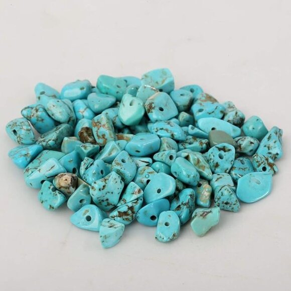 SALE - Turquoise Gemstone Beaded Stretch Bracelet - 5 Layers - Picture 4 of 5